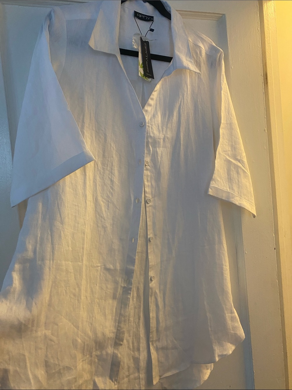 APNY WHITE 100% LINEN